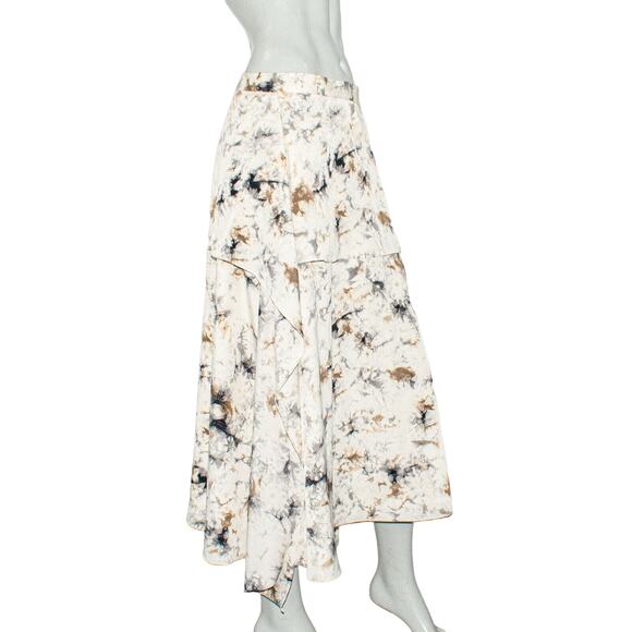 MIGNON DOO Marble Print layered Skirt Beige Size Medium - Picture 5 of 9